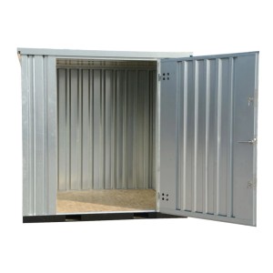 LagercontainerXXL 2m Lagercontainer mit Einflügeltür & Doppelverriegelung Voll Verzinkt 2,14x2,02x2,09