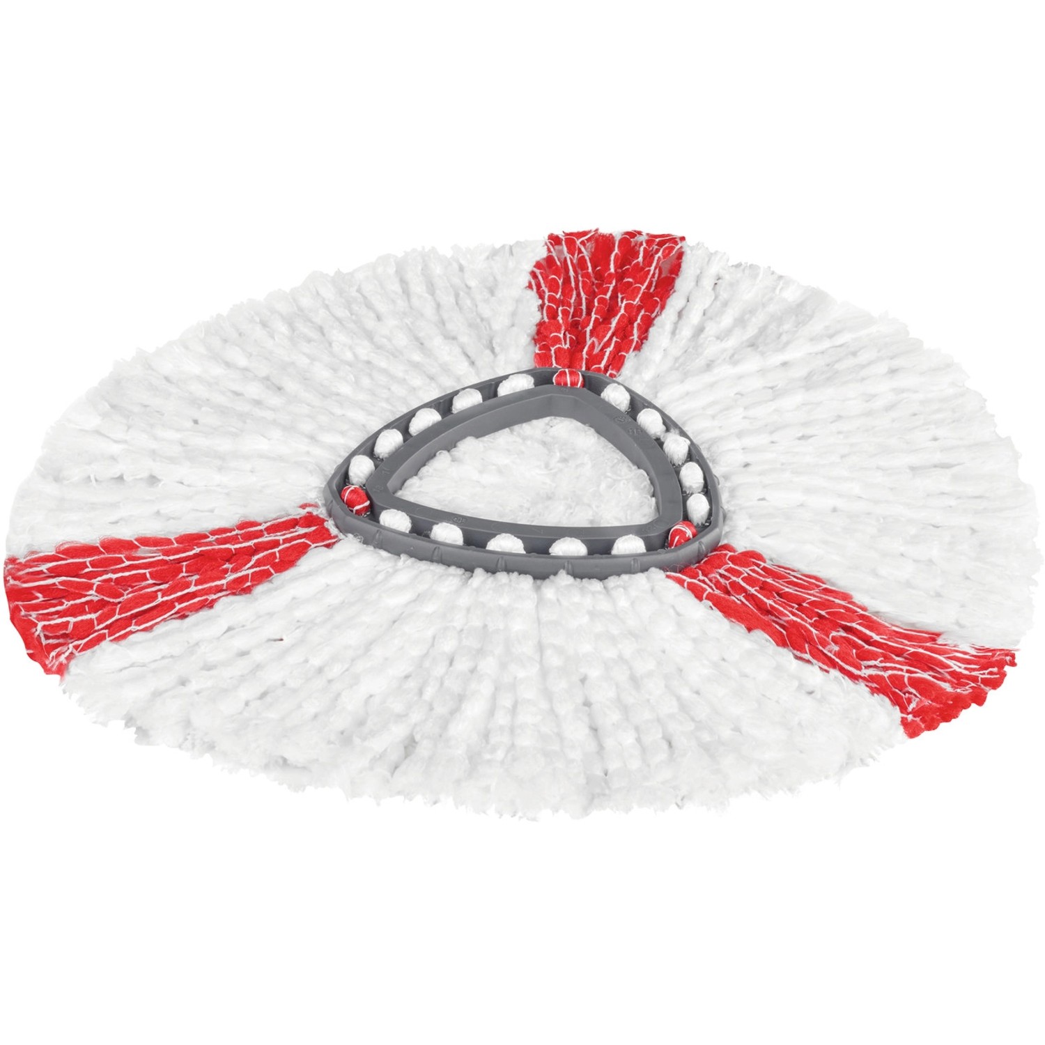 Vileda Turbo 2in1 Ersatzkopf für Easy Wring & Clean Wischmopp, Mikrofaser, rot/weiß