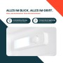 Innenansicht homeX Kühlschrank: LED-Beleuchtung und Temperaturregler für optimale Kühlung.