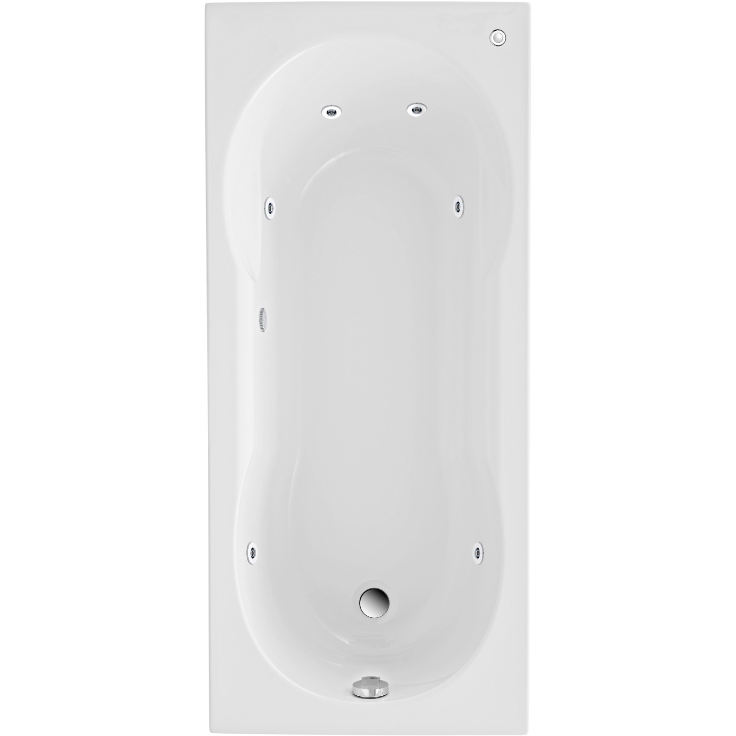 Badewanne Nixe 170 cm x 75 cm Weiß inkl...