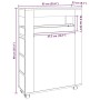 vidaXL Badschrank Schmal mit Rollen Weiß Holzwerkstoff 855268_10