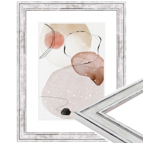 ACHAVINM Silberner Bilderrahmen Mit Glitzer-Emaille, 20,3x25,4 Cm – Mit Echtglas & Samtrückseite, Für Tisch Oder Wand