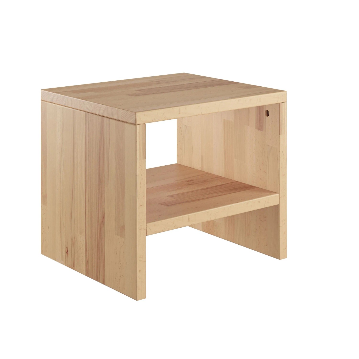 Erst-Holz Nachttisch Buche Massivholz Nachtkästchen Beistelltisch