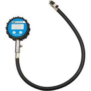 Cartrend Digitaler Reifendruckprüfer mit Schlauch und digitaler Anzeige.
