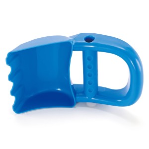 Blauer Hape Handbagger aus Kunststoff für Sandkasten & Strand. Robustes Sandspielzeug für Kinder.