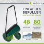 Juskys Rasenwalze Fritz, befüllbar mit Wasser oder Sand, für die Rasenpflege im Garten.