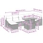 vidaXL 8-teiliges Garten-Sofa-Set aus Poly Rattan in Beige mit Maßen.