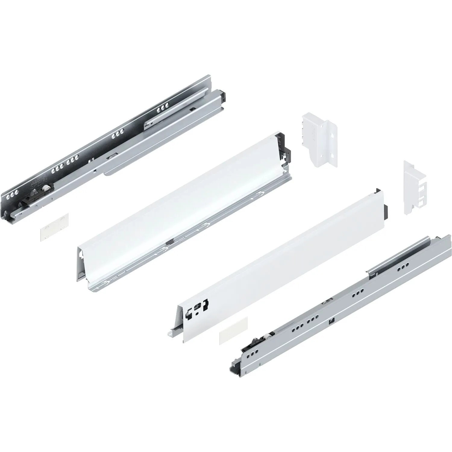 Blum Tandembox antaro M Vollauszug Blumotion 550 mm 65 kg Seidenweiß