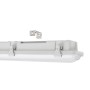 Graue Eglo LED-Feuchtraumleuchte Prime, 149 cm, mit Montageklammern. Ideal für Feuchträume.
