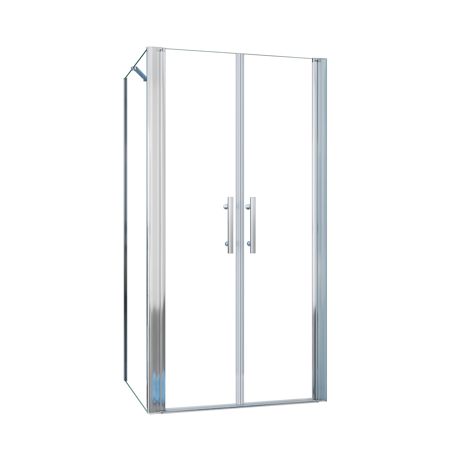 AICA Doppeltür Eckdusche 75x90x195cm Eckig-kabine Duschabtrennung Pendeltür günstig online kaufen