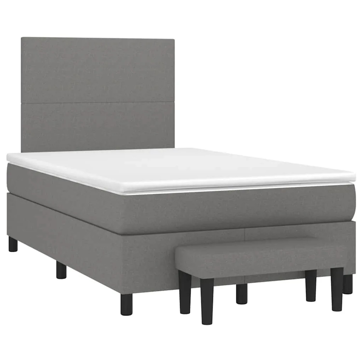 vidaXL Boxspringbett mit Matratze Dunkelgrau 120x190 cm Stoff 3270342 günstig online kaufen