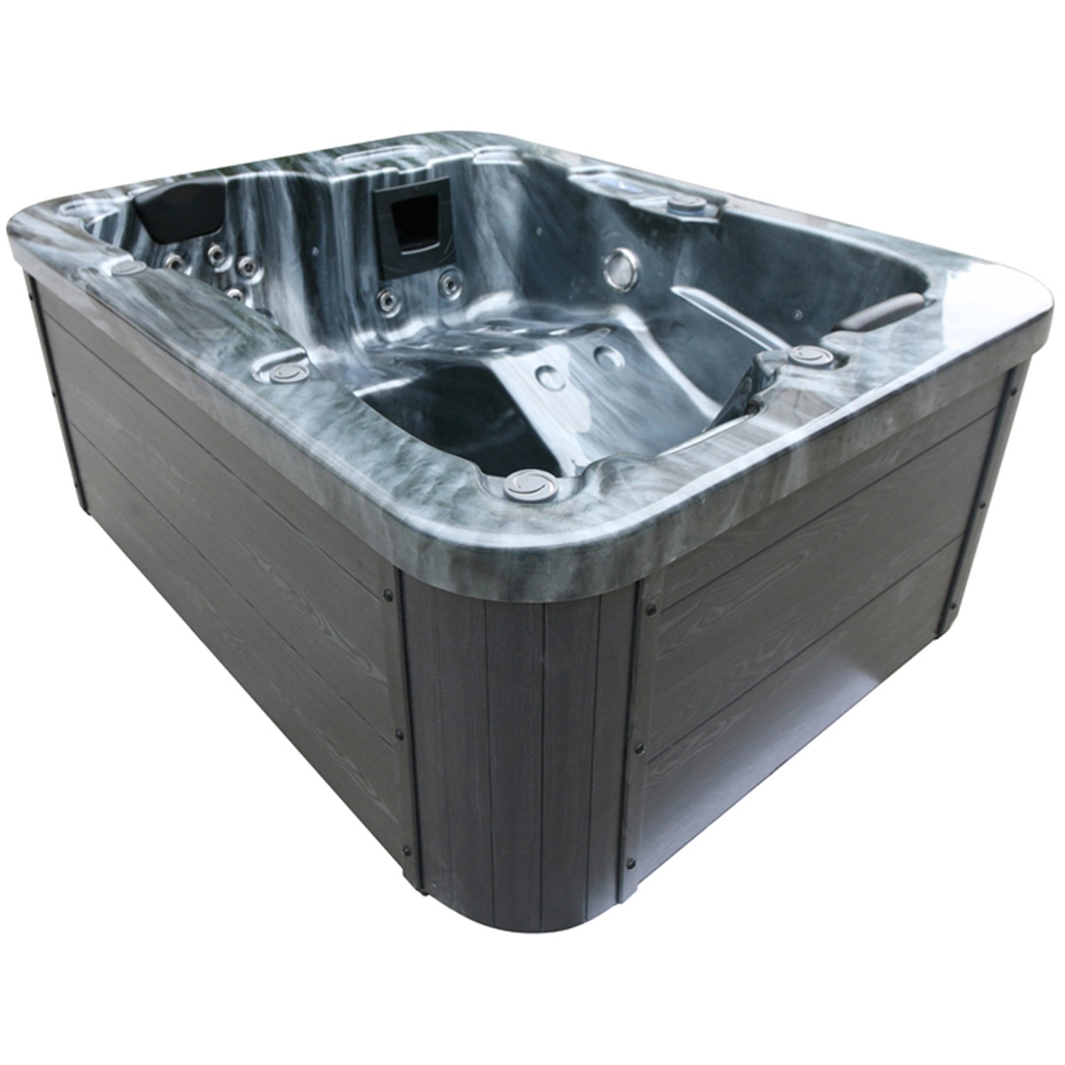 Home Deluxe Outdoor Whirlpool Black Marb...