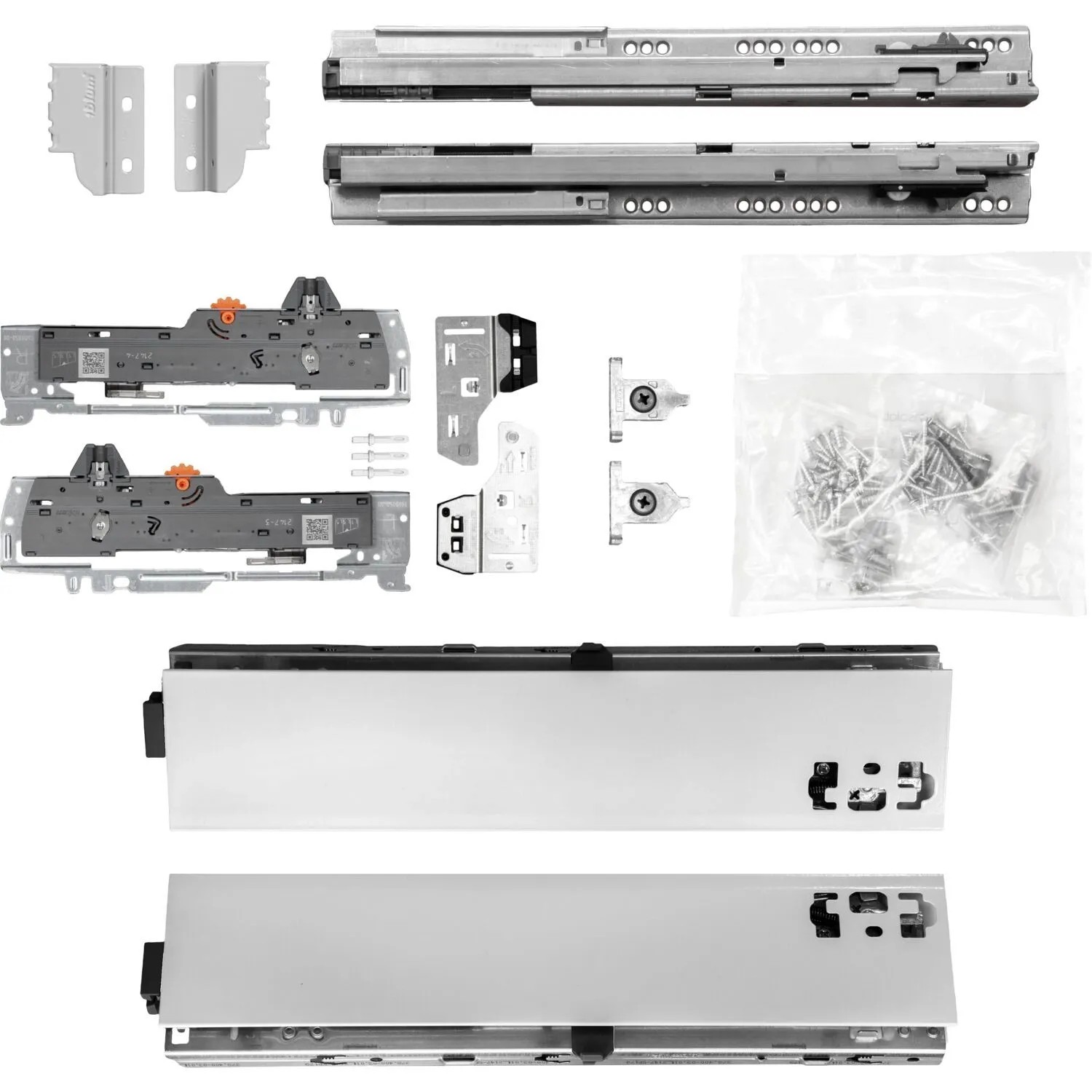 vasalat Set Blum Schubladenschienen Tandem Zargenhöhe 83 mm 65 kg NL 450 mm Grau bis KB 600 mm
