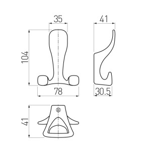 SOTECH Garderobenhaken LALCE III Edelstahloptik Matt