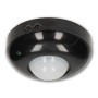 Schwarzer Orno Decken-Bewegungsmelder 360° für Lampen & Leuchten, LED-geeignet, mit weißer Linse.