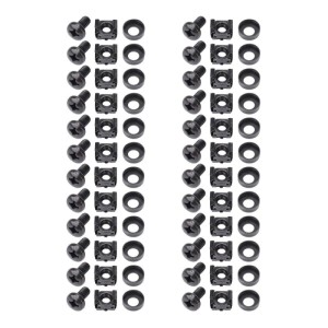 HMF 61024 Käfigmuttern für Serverschrank 24 Stück Schwarz