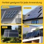 Balkonkraftwerk Set mit Solarmodulen auf Flach-, Schrägdach, im Garten und auf dem Balkon.