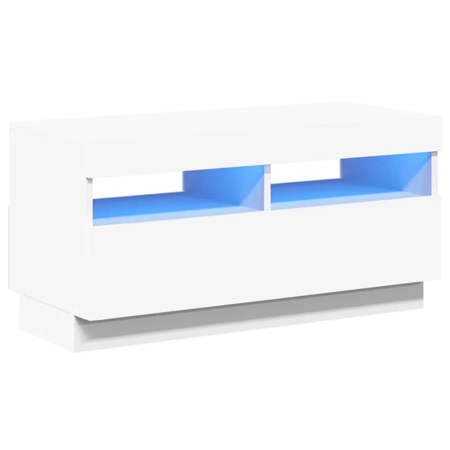 vidaXL TV-Schrank mit LED-Leuchten Weiß 80x35x40 cm 804445