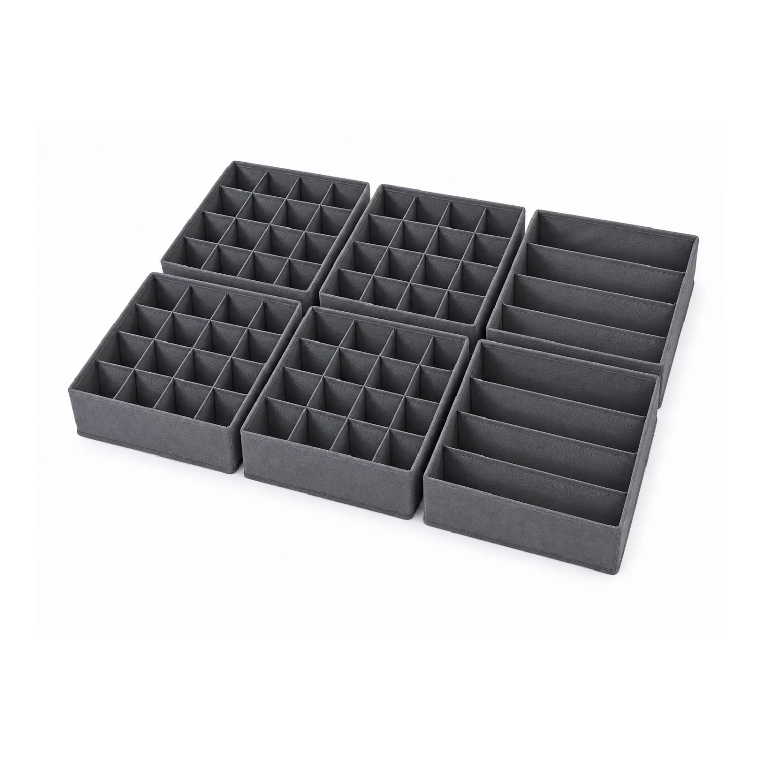 Sekey Aufbewahrungsbox Schubladen Organizer aus Vliesstoff Faltbare Stoffboxen 6er Set für PAX 100 Kleidung Accessoires Schrank Organizer
