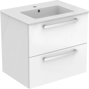 Ideal Standard Eurovit Plus Einzelwaschtisch, 50 cm, Weiß Hochglanz mit Softclose.