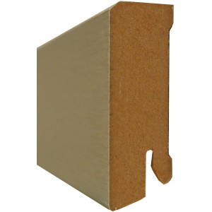 Sockelleiste White&Black Cubica, Edelstahl-Optik, 40x18x2500 mm, überstreichbar.