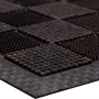 Gummipinmatte mit Beflockung, 40x70 cm, für den Außenbereich. Fußmatte mit Noppen und Schachbrettmuster.