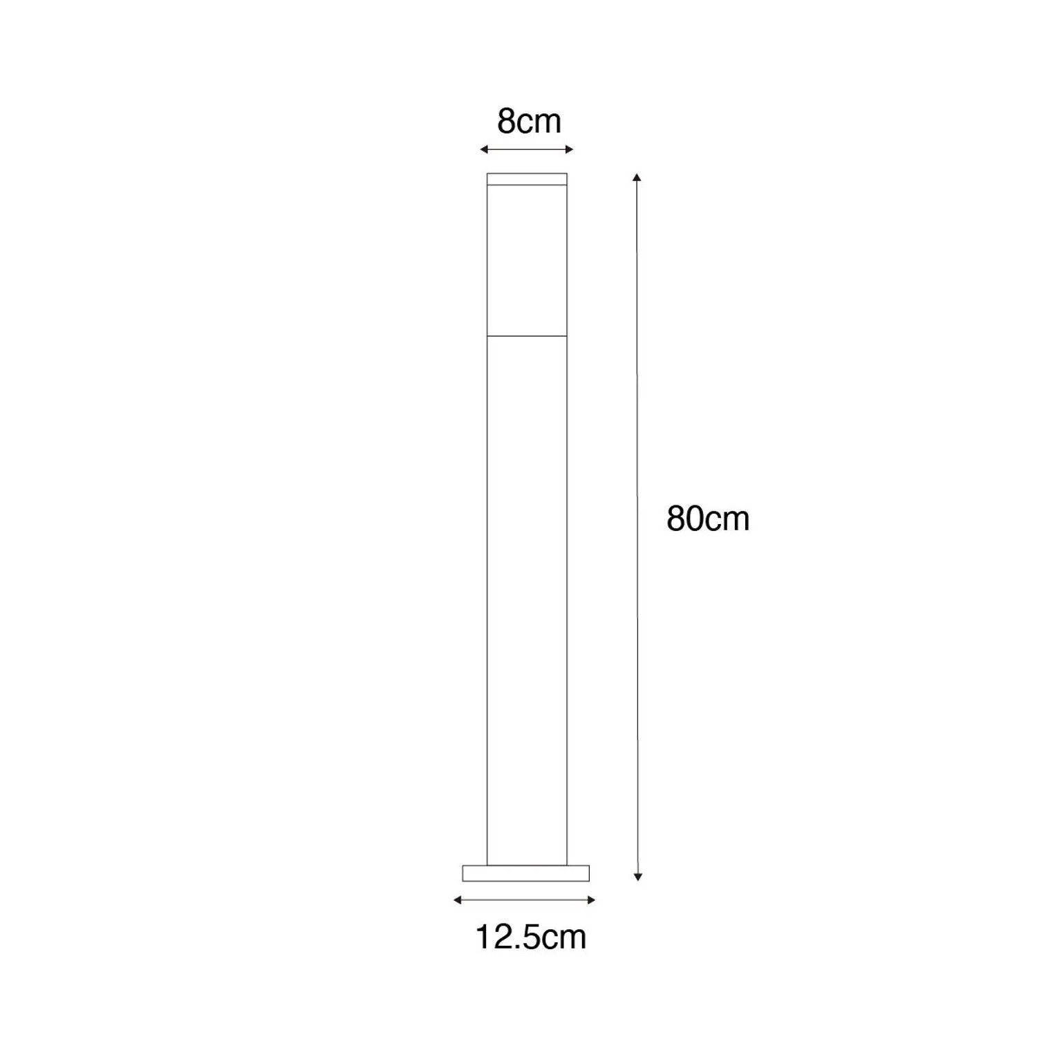 QAZQA Moderne Außen Stehleuchte Dunkelgrau mit Rauchglas 80 cm Malios_5