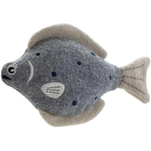 Grauer Hunter Steinbutt, ein Hundespielzeug aus der Kategorie Intelligenzspielzeuge für Hunde.