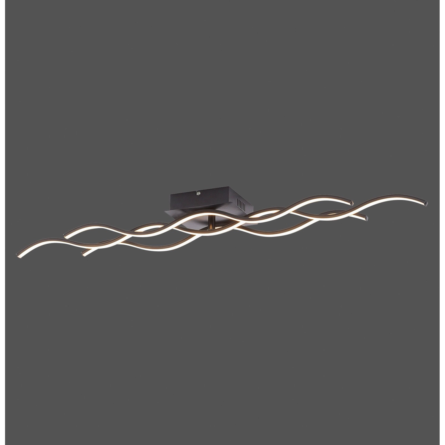 Paul Neuhaus LED-Deckenleuchte Wave Schwarz IP20