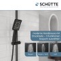 Schütte Trento Brauseset, Überkopfbrause mit Thermostat, schwarz matt. Regendusche und Handbrause.