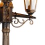 Detailaufnahme: Antike goldene 3-flammige Außenlaterne New Haven von QAZQA, IP44.