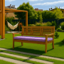 Setgarden Medio Kissen Outdoor Gartenbank Kissen 130x50x7cm Kissen Für 2-Sitzer Bänke 1tlg Purple_6