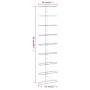 VidaXL Wand-Weinregale (2 Stk.) aus goldenem Eisen für 9 Flaschen, Maße: 98x24x9,5cm.