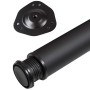 Schwarzes SOTECH Tischbein, 710 mm hoch, Stahl, mit Montageplatte. Höhenverstellbar.