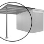 Biohort Seitendach für AvantGarde Gerätehaus A3/A7, Gr. L, Dunkelgrau-Metallic