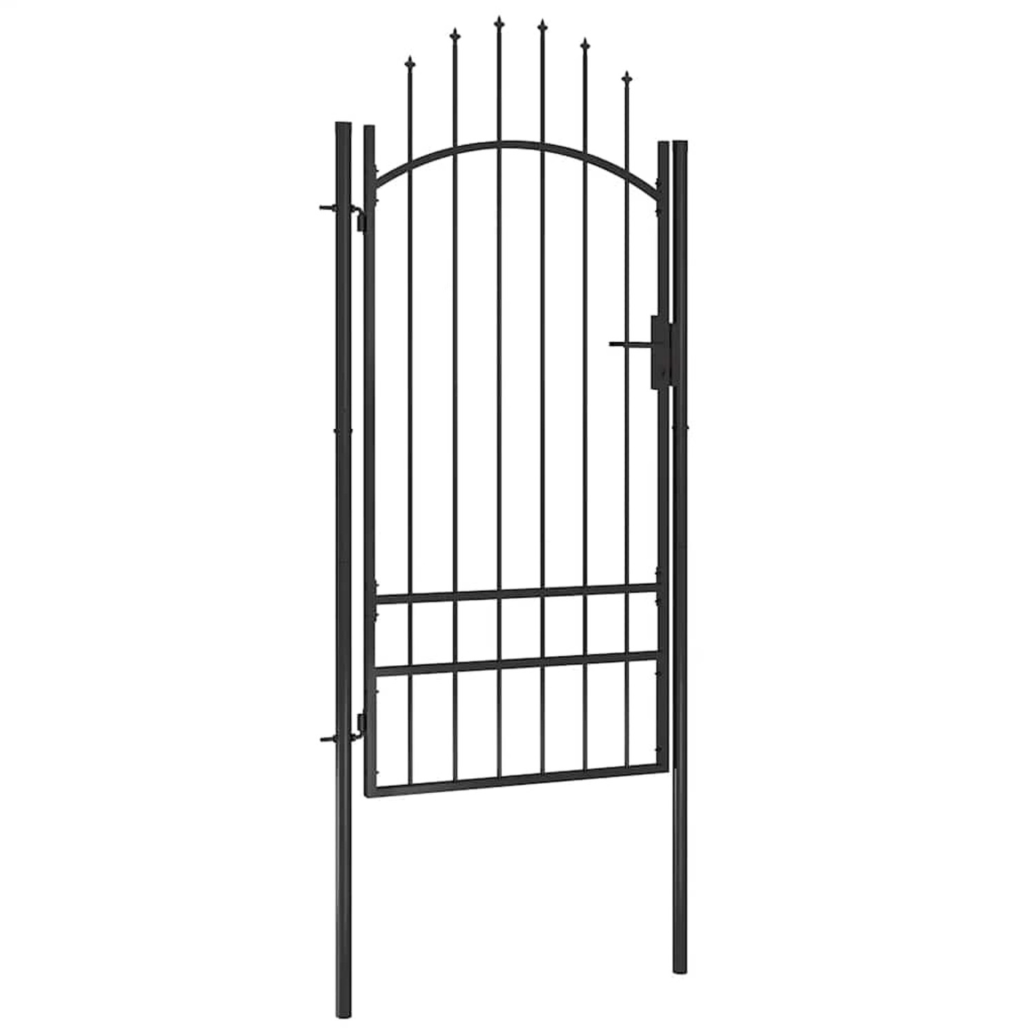 vidaXL Gartentor Stahl 1x2,5 m Schwarz 146321