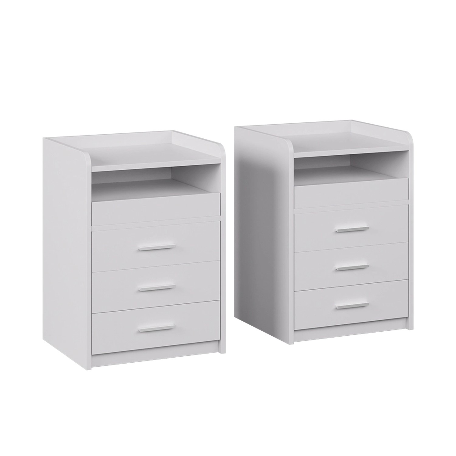 Vicco Nachttisch Edis Weiß 45 x 64 2er Set günstig online kaufen
