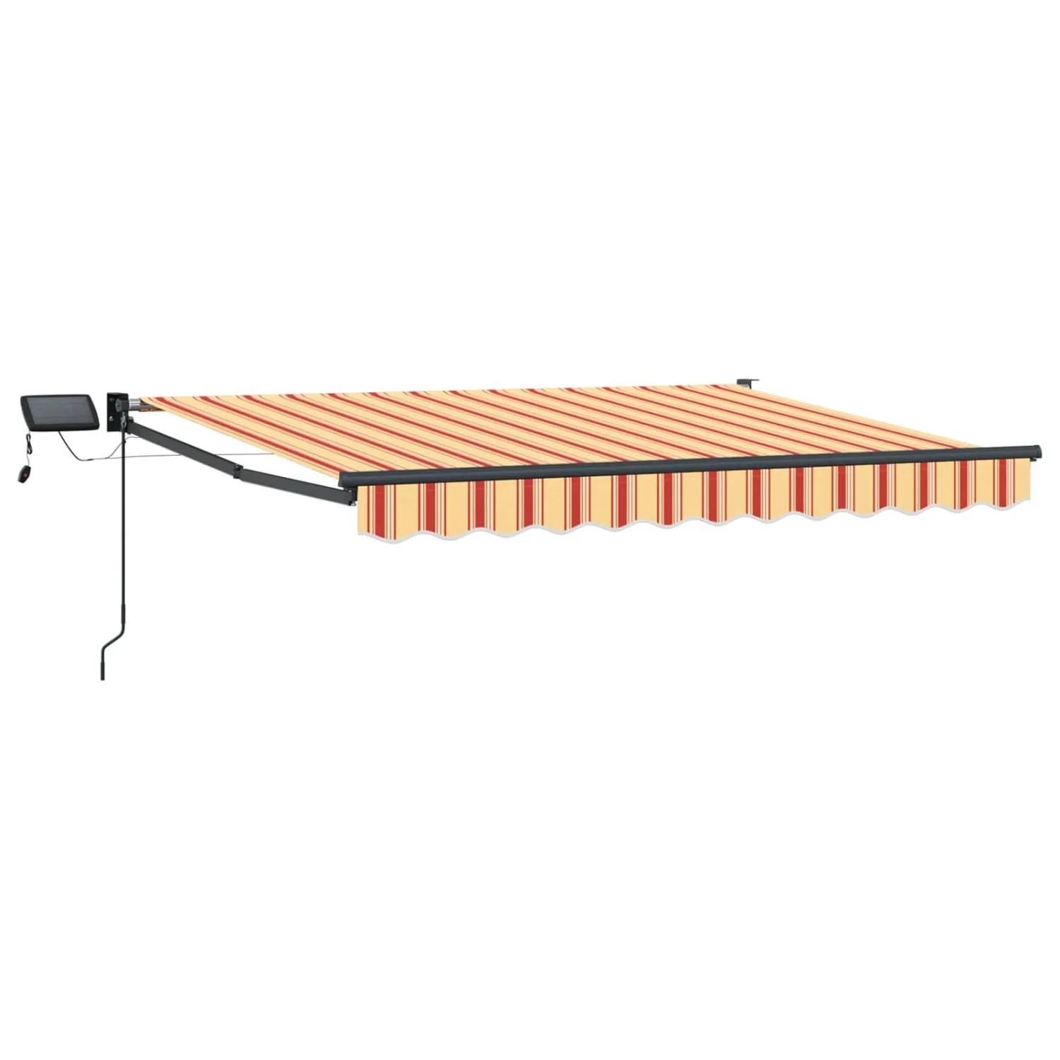 vidaXL Manuelle Gelenkarmmarkise mit LEDs Mehrfarbig 3,5 x 2,5 m 3419444