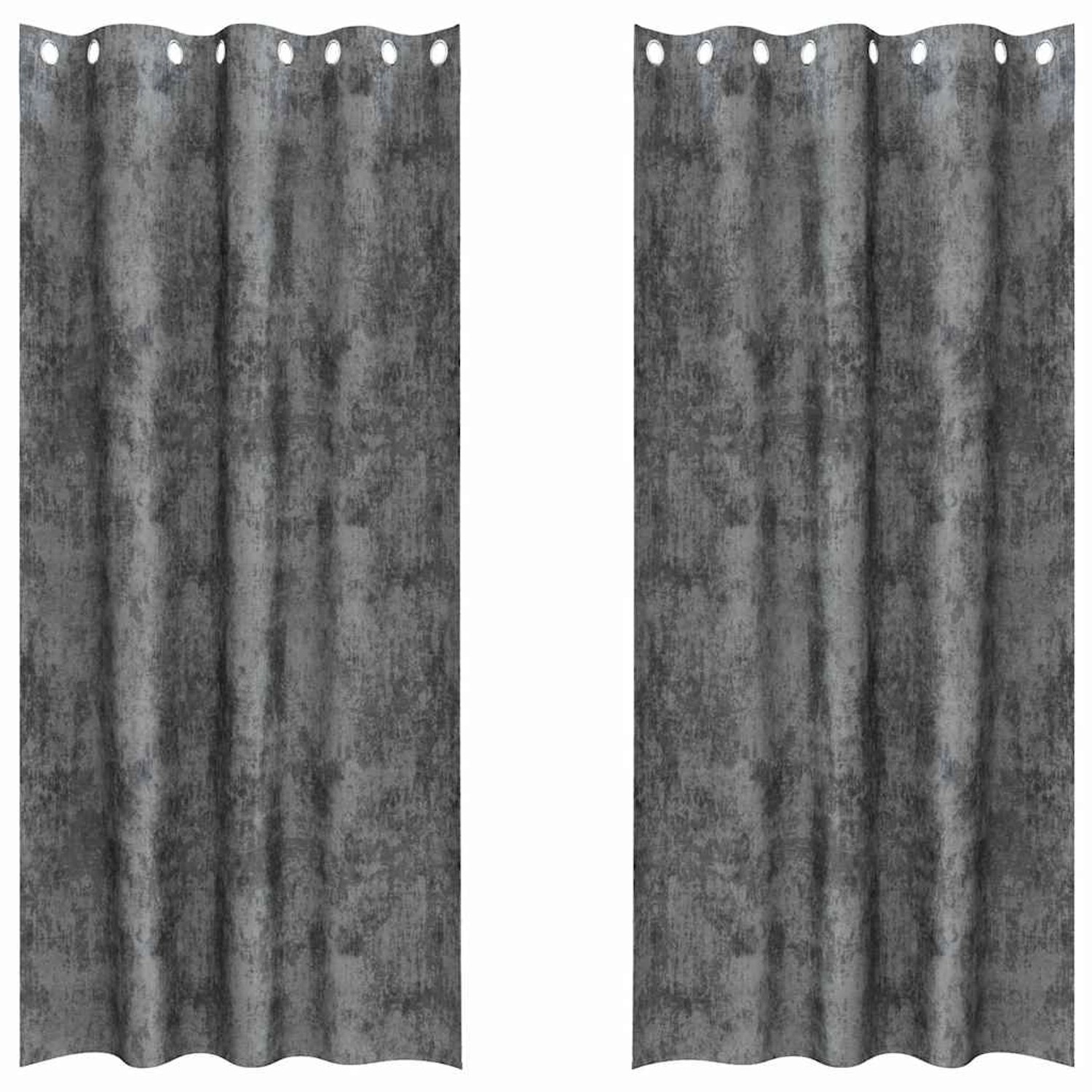 vidaXL Vorhänge 2 Stk Grau 225 x 140 cm Samt 4107655 günstig online kaufen