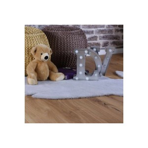 MeGusta Kinderteppich Kurzflor Teppich Kindermotiv Grau 114x66 cm Clara