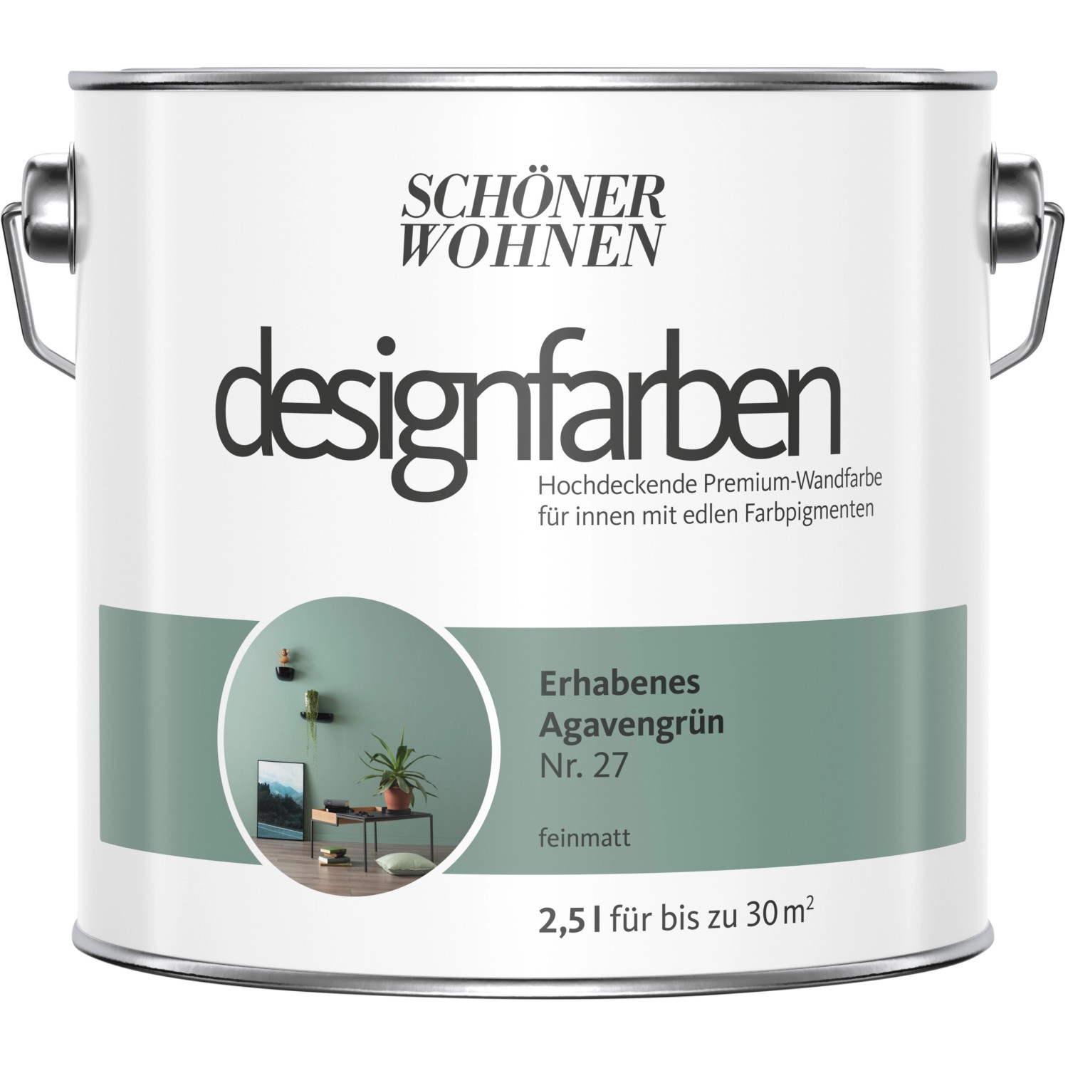 Schöner Wohnen Designfarben Erhabenes Agavengrün matt 2,5 l