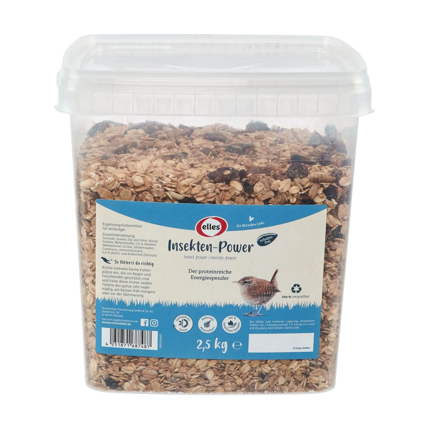 Elles Ergänzungsfutter Insekten-Power für Wildvögel 2,5 kg