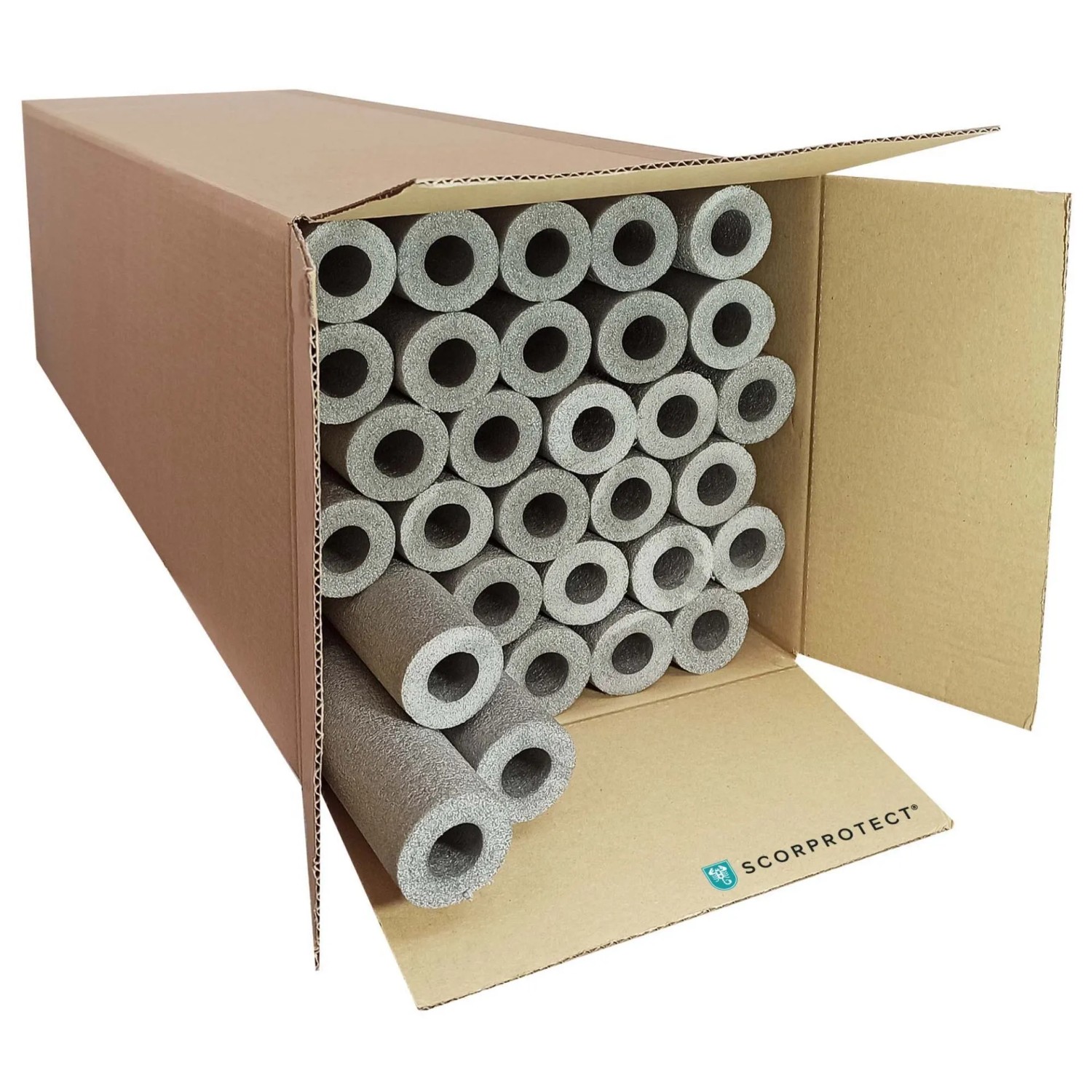 Scorprotect Karton Graue PE Rohrisolierung Angeschlitzt 22 X 13 X 1 Meter
