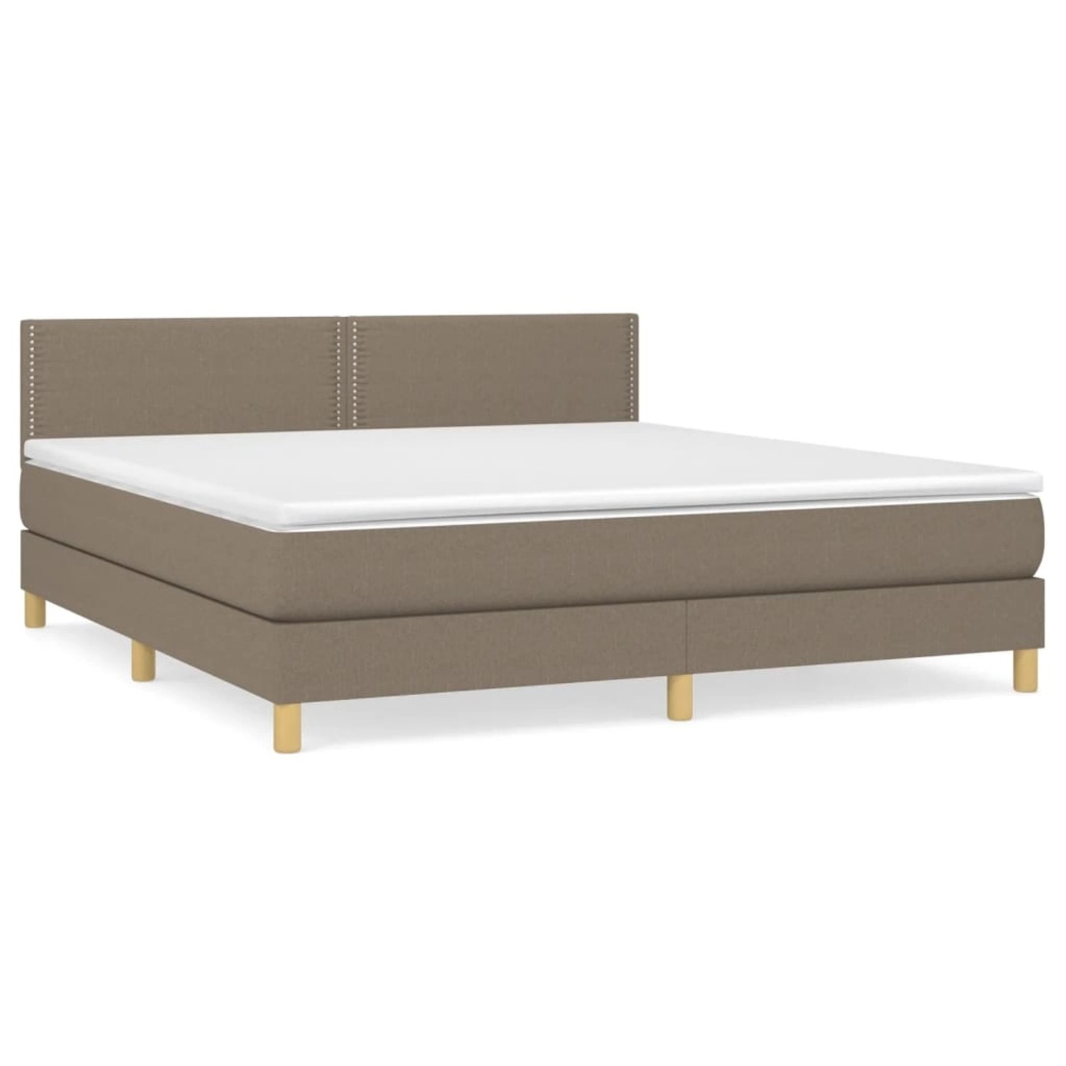 vidaXL Boxspringbett mit Matratze Taupe 180x200 cm Stoff1467223 günstig online kaufen