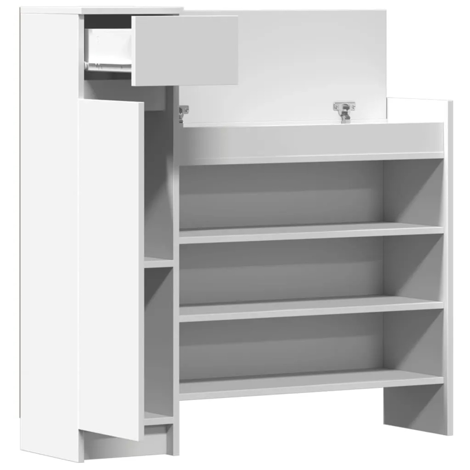 vidaXL Schuhschrank Weiß 100,5x28x100 cm Holzwerkstoff 840422_5