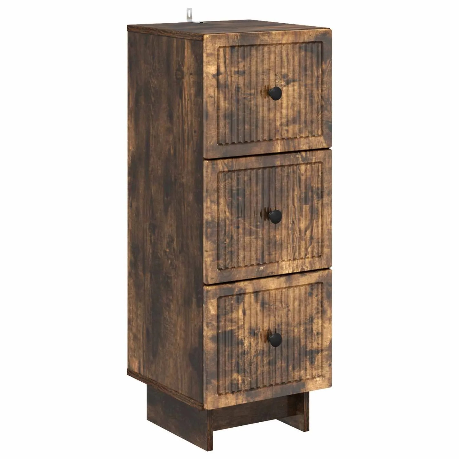 vidaXL Schubladenschrank Geräucherte Eiche 33 x 34,5 x 90 cm 893930