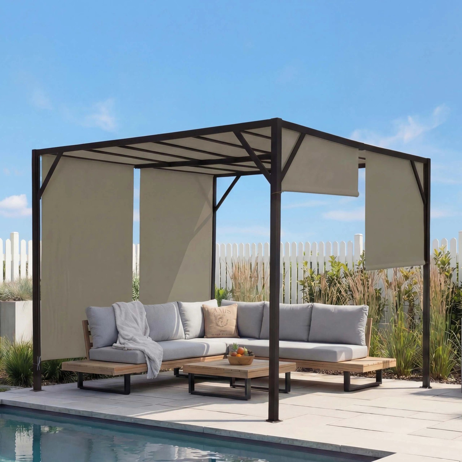 MCW Pergola Beja 3x3m Taupe