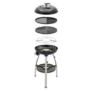 CADAC Carri Chef 50 BBQ Grill, zerlegt. Camping Gasgrill mit Grillfläche, Deckel und Beinen.