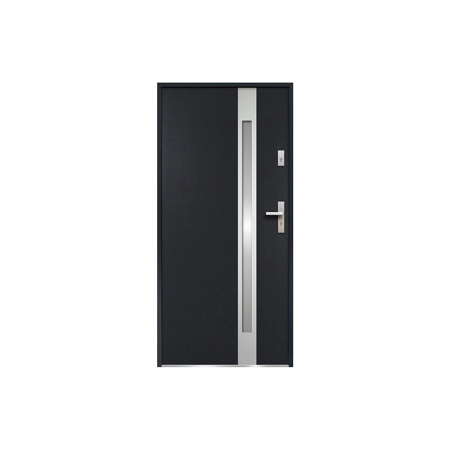 Vente-unique Haustür Braga Anthrazitgrau 95 cm