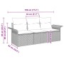 Beiges 3-tlg. vidaXL Garten-Sofa-Set aus Poly Rattan mit Kissen und Stauraum.